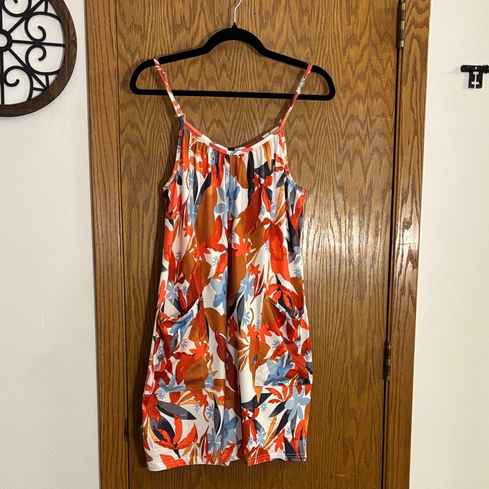 Floral Spaghetti Strap Romper